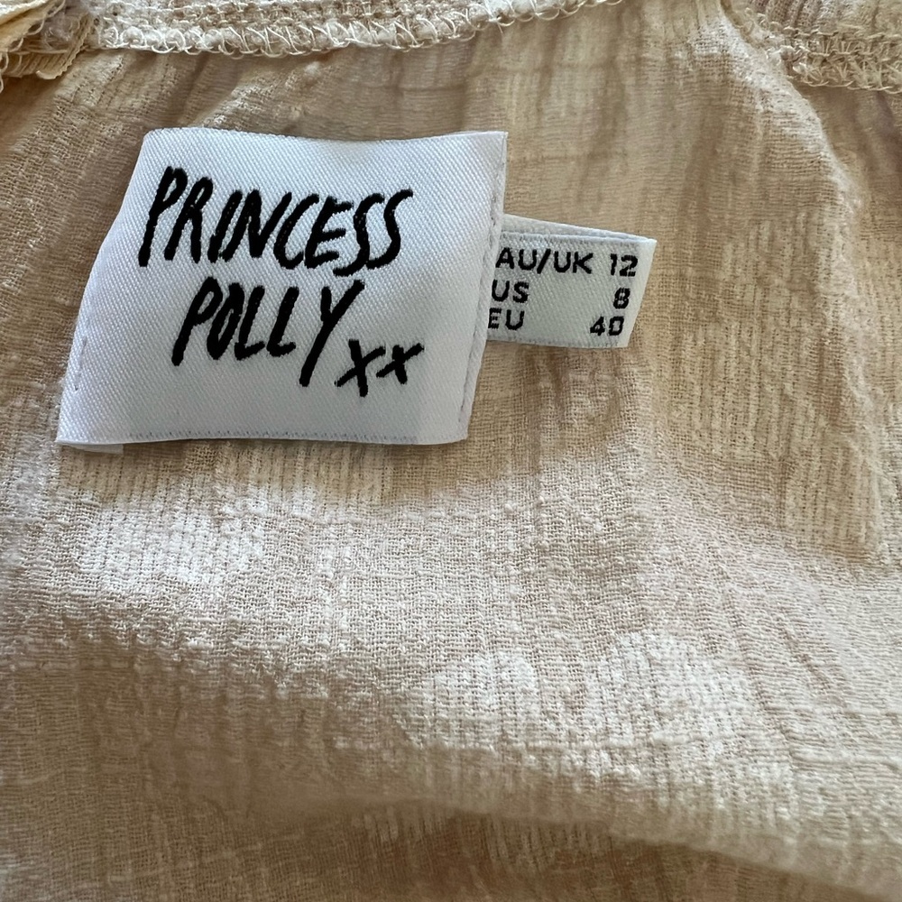 Princess Polly Floral Beige wrap Dress size 8 Y2K - Picture 9 of 9